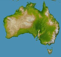 Continent of Australia Fine Art Print