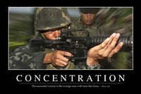 Concentration: Inspirational Quote and Motivational Poster Fine Art Print