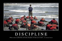 Discipline: Inspirational Quote and Motivational Poster Fine Art Print