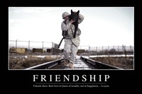 Friendship: Inspirational Quote and Motivational Poster Fine Art Print