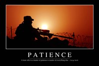 Patience: Inspirational Quote and Motivational Poster Fine Art Print