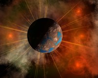 Alien World with Oceans Fine Art Print