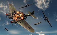 British Hawker Hurricane Aircraft Attack Fine Art Print