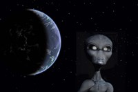 A Grey Alien Fine Art Print