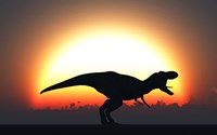 A T Rex Silhouett Fine Art Print