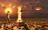 An Alien in Roswell, New Mexico Fine Art Print