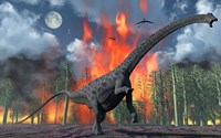 Diplodocus Sauropod Dinosaur Fine Art Print