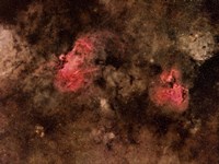 Eagle Nebula and Swan Nebula Fine Art Print