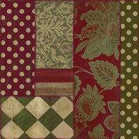 Merry Christmas Patchwork III Fine Art Print