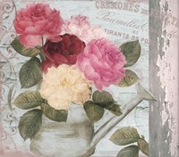 Chalet d ete roses Fine Art Print