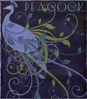 Peacock Nouveau II Fine Art Print