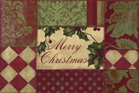 Merry Christmas Patchwork I Fine Art Print