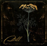 Black Gold Herbs I Fine Art Print