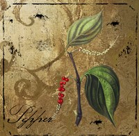 Black Gold Herbs III Framed Print