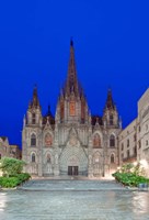 Gothic Quarter, Barcelona Cathedral, Barcelona, Spain Fine Art Print