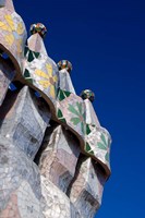 Gaudi Chimney Sturctures, Casa Batllo, Barcelona, Catalonia, Spain Fine Art Print