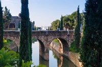 River near Passeig Mallorca, Palma, Majorca, Balearic Islands, Spain Fine Art Print