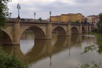 Bridge over Rio Ebro in Logrono, La Rioja, Spain Fine Art Print