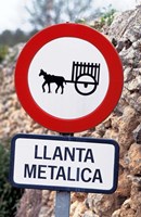 Spain, Majorca, Road Sign by David R. Frazier - various sizes, FulcrumGallery.com brand