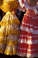 Colorful Flamenco Dresses at Feria de Abril, Sevilla, Spain Fine Art Print