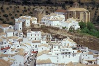 Whitewashed Village with Houses in Cave-like Overhangs, Sentenil, Spain Fine Art Print