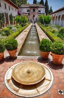 Spain, Granada Patio de la Acequia at Generalife Fine Art Print