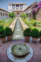Spain, Granada Patio de la Acequia at Generalife garden Fine Art Print