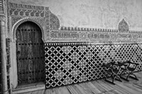Spain, Andalusia, Alhambra Ornate Door and tile of Nazrid Palace Fine Art Print