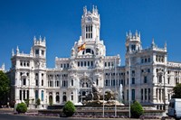 Cibeles Palace is located on the Plaza de Cibeles in Madrid, Spain Fine Art Print