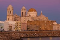 Spain, Cadiz, Cathedral, Dusk Fine Art Print