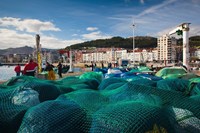 Spain, Castro-Urdiales, View of Town and Harbor Fine Art Print