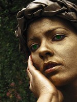 England, London, Mime Portrait, Portobello Market Fine Art Print