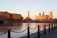 Liver Building from Albert Dock, Liverpool, Merseyside, England Fine Art Print
