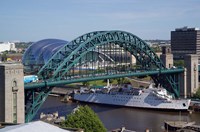 Tyne Bridge and The Sage, Newcastle on Tyne, Tyne and Wear, England Fine Art Print