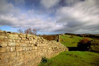 2nd Century Roman Wall, Hadrian's Wall, Northumberland, England Fine Art Print