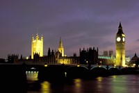 Big Ben and the Houses of Parliament at Night, London, England Fine Art Print