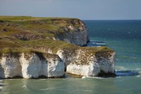 Chalk cliffs by North Landing, Flamborough Head, Yorkshire, England Fine Art Print