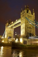 Tower Bridge and River Thames at dusk, London, England, United Kingdom Fine Art Print