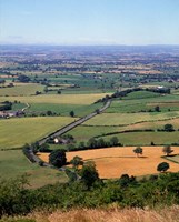 Farmland from Sutton Bank, North Yorkshire, England Fine Art Print