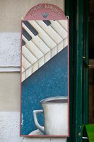 Cafe Sign, Lesvos, Mytilini, Aegean Islands, Greece Fine Art Print