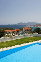 Greece, Aegean Islands, Samos, Resort Pool Fine Art Print