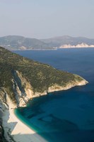 Greece, Ionian Islands, Kefalonia Myrtos coastline Fine Art Print