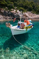 Greece, Ionian Islands, Zakynthos, Fishing Boat Fine Art Print