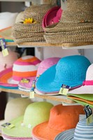 Hats for Sale, Kokkari, Samos, Aegean Islands, Greece Fine Art Print