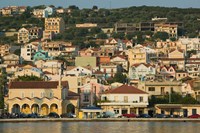 Morning View of Town from Argostoli Bay, Argostoli, Kefalonia, Ionian Islands, Greece Fine Art Print
