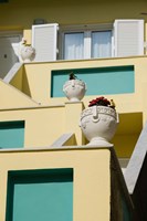 Resort Building Detail, Kokkari, Samos, Aegean Islands, Greece Fine Art Print