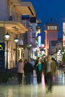 Shoppers on Lithostrotou Street, Argostoli, Kefalonia, Ionian Islands, Greece Fine Art Print