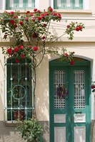 Village Doorway, Agiasos, Lesvos, Mytilini, Aegean Islands, Greece Fine Art Print