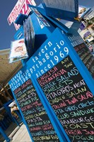 Waterfront Restaurant Sign, Pythagorio, Samos, Aegean Islands, Greece Fine Art Print