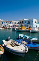 Fishing Boats in Naoussa, Paros, Greece Fine Art Print